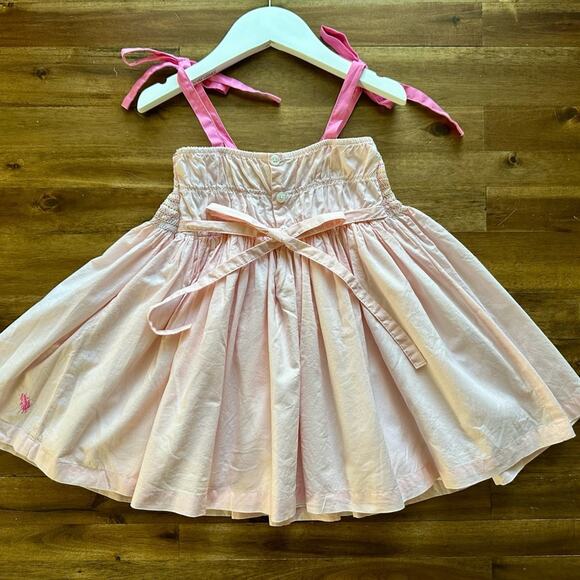 Well Dressed Wolf Rainbow Pink Alice Tunic Smocked Sleeveless Straps Dress 18M - Picture 5 of 8